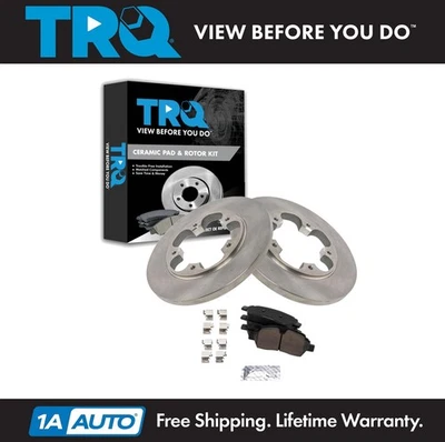 Kit de pastillas de freno trasero y rotor TRQ para Ford Transit-250 Transit-350 2015-2019 Foto 1 de 4