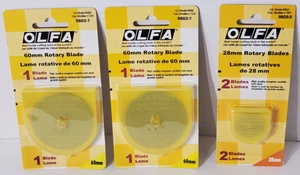 OLFA ~ (RB60-1 & RB28-2) - Rotary Blades - 60mm Lot Of 2 & 28mm 2 Blades - NEW - Picture 1 of 2