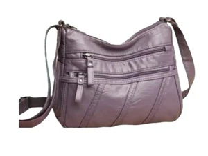 Crossbody bag for women pu leather handbag retro zipper satchel  hobo bag purse - Picture 1 of 3