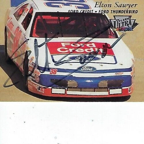 ELTON SAWYER SIGNED 1996 FLEER ULTRA #137 - NASCAR - Image 1 of 1