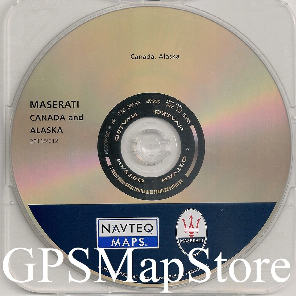 2008-2012 Maserati GranTurismo Navigation CD Alaska Canada Map 2011/2012 Update - Image 1 of 1