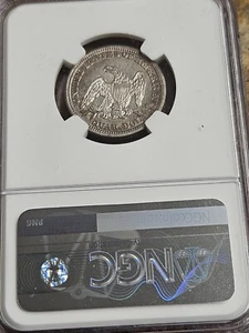 1848Liberty Seated Silver Quarter AU Details  Cleaned NGC * SCARCE* - Picture 1 of 4