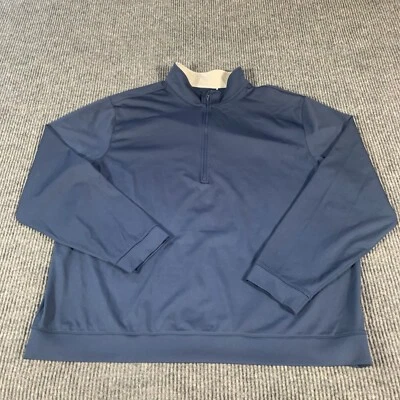 Jaqueta Walter Hagen Masculina 2XL Azul Essentials Quarto Zíper Pulôver Golfe Conforto - Imagem 1 de 4