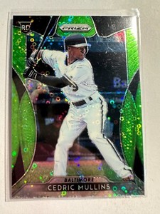 K106,237 - 2019 Panini Prizm Lime Green Donut Circles #32 Cedric Mullins #/199