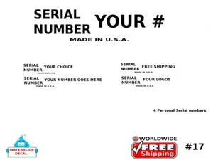 Serial Number Kit Guitar Decal Headstock Decal Waterslide Inlay Logo 17 - Picture 1 of 1