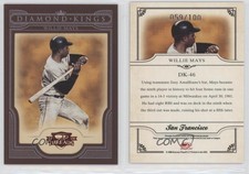 2008 Donruss Threads Diamond Kings Red Framed /100 Willie Mays #DK-46 HOF
