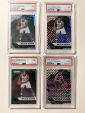 2016-17 Panini Prizm #17 Malcolm Brogdon RC Silver Green Starburst PSA 9 Mint