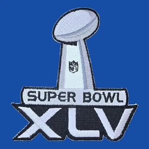 SUPERBOWL XLV ARLINGTON STADIUM VINTAGE FOOTBALL LOGO IRON ON SPORTS PATCH - Picture 1 of 6