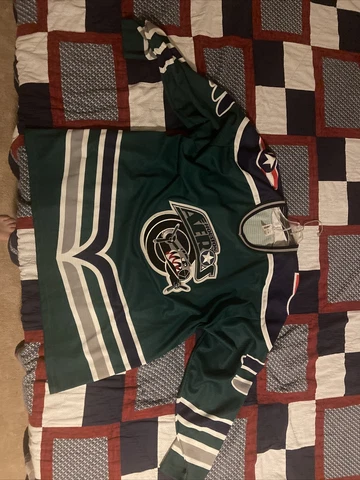 Bauer Authentic Houston Aeros Mesh IHL Hockey Jersey Vintage Green Away XL Cover