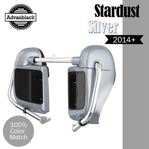 Advanblack STARDUST SILVER Lower Vented Fairing Fits 14+ Harley Davidson Touring - Bild 1 von 8