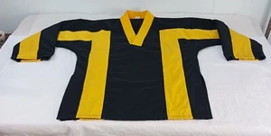 Martial Arts Shirt Youth Size 2 Kickboxing Judo Karate Cotton/Poly Black Yellow - Picture 1 of 11