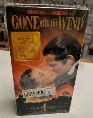 GONE WITH THE WIND VHS video cassette tape NEW Sealed pack Gable-Leigh give a da - Image 1 of 4