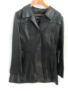 Womens Marc New York Andrew Marc Black Leather 3\4 Length Leather Jacket Sz XL - Picture 1 of 5
