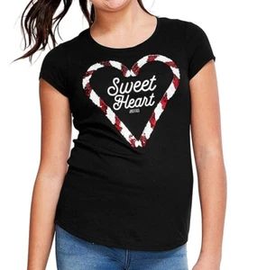 NWT Justice for Girls Sweet Heart Flip SequinCandy Cane Tee Top U Pick Size NEW - Picture 1 of 3