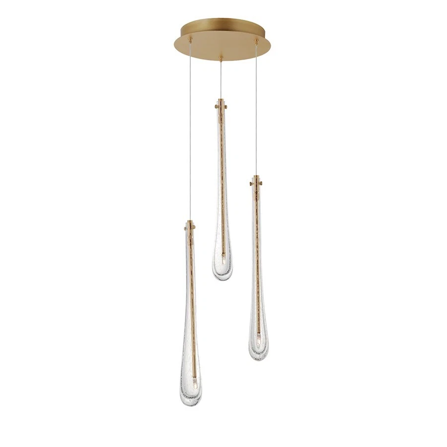 Colgante ET2 Lighting Stillo 3 luces, oro/cristal burbuja - E24213-118GLD Foto 1 de 1