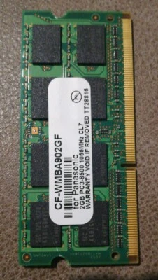 Panasonic 2GB PC3-8500 DDR3 Laptop Memory RAM Sodimm CF-WMBA902GF - Image 1 of 4