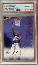 1999-00 Skybox Autographics Shawn Kemp Auto Autograph Cavs Sonics PSA 10 💎 Auto