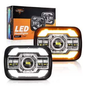 2Pc 5x7" 7x6'' LED Headlights Hi-Low Beam DRL For Toyota MR2 Celica Supra Pickup - Picture 1 of 9
