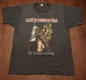 Vintage Whitesnake Is This Love Tour Konzert T-Shirt Gr. Medium 80er - Bild 1 von 8