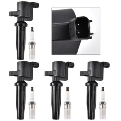 For 2005-2006 Mazda Tribute 2.3L L4 4X Ignition Coils & Spark plugs DG541 DG507 Foto 1 de 4