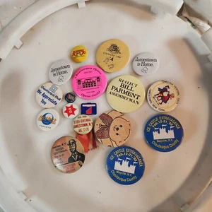 Vintage Pinback Button Lot Jamestown NY Collectible Pins Chautauqua Vintage - Picture 1 of 13