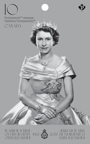 exq. QUEEN ELIZABETH II = PLATINUM JUBILEE = booklet of 10 Canada 2022 Cover