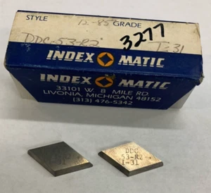 (10 PCS) INDEX MATIC DDC 53-R2 GRADE: T-31 CARBIDE INSERTS - Picture 1 of 1