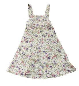 Vintage 80s Storybook Heirlooms Dress Overalls Farmhouse Cottage Floral Girls 6 - Picture 1 of 7