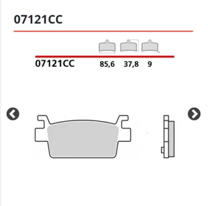 Brembo Carbon Brake Pads Rear Kymco 550 AK (EURO 5) 2021-2022 - Picture 1 of 5