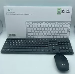 Wireless Keyboard & Mouse Combo Rii RK200 Standard Office for Windows & Android - Picture 1 of 8