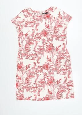 Atmosphere Womens White Paisley Polyester Blend Pencil Dress Size 10 Boat Neck - Image 1 of 4