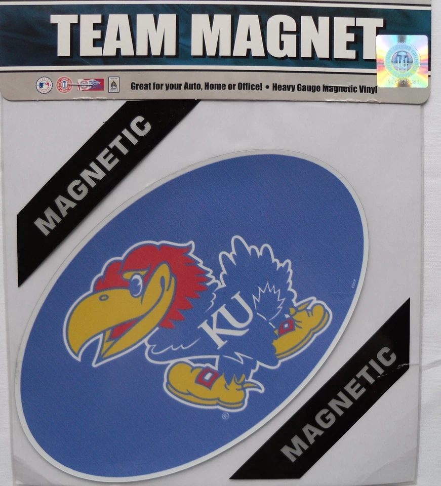 NCAA Kansas Jayhawks Magnet 8" Wide Heavy Gauge Magnetic Vinyl - Image 1 of 1