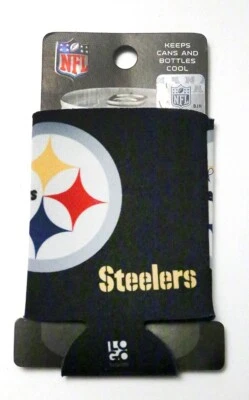 Pittsburgh Steelers Porta latas estilo Koozie aislador de bebidas nuevo con etiquetas Foto 1 de 2