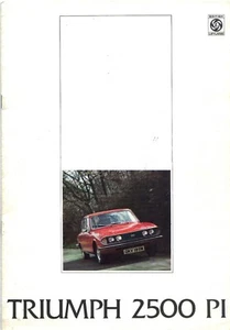 Händler Verkaufsprospekt / Printanzeige für 1974 Triumph 2500 PI Limousine - Technische Daten - Ausstattung - Bild 1 von 1