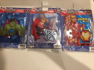 Lot 3 NEW DISNEY MARVEL Superhero THOR HULK  IRON MAN 16 Piece Jigsaw Puzzles - Picture 1 of 4