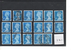 GB - Machin  Definitives  (MF341) - 2nd  NVI value - 17 copies - Fine Cancels - Picture 1 of 1