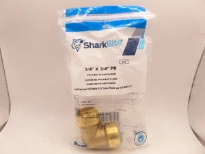 SHARKBITE U4256LFA 3/4" PUSH-TO-CONNECT MESSING 90 GRAD PB ADAPTER WELLENBOGENVERSCHRAUBUNG - Bild 1 von 2