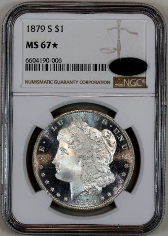 * 1879-S * MS67☆ NGC CAC * MORGAN SILVER DOLLAR * PRISTINE EXAMPLE PLUS STAR! Cover