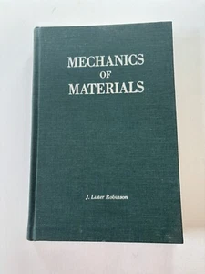 Mechanics Of Materials - Lister Robinson 1969 Hardcover - Imagen 1 de 11