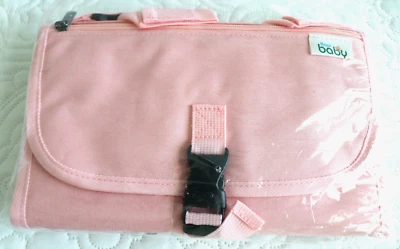 Bolso sin asas cambiador de pañales con bolsillo para toallitas - Lona rosa - Kopi Baby Premium Foto 1 de 4
