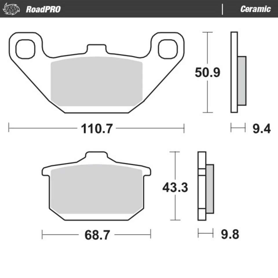 MotoMaster Front Brake Pads for Kawasaki VN800 VULCAN 1995-1999 RoadPRO Ceramic  Foto 1 de 1