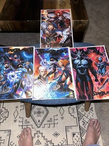 NM STARBLADES Set (4) SPIRIT Cover SIGNED Kyle Ritter All Caps Comics - Picture 1 of 5