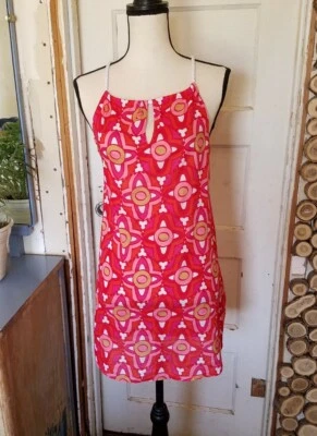 Traje de baño Mud Pie Riley rojo 100 % algodón encubrimiento para mujer talla pequeña talla S 4-6 Foto 1 de 4