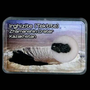 Irghizite Tektite Meteorite Specimen Zhamanshin Crater Kazakhstan Display 0.39 - Picture 1 of 5