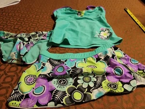 Zeroxposur swimwear Girls 3 Piece Swimtop & bottoms & cover  - Sz 10 Bin-3 - Picture 1 of 5