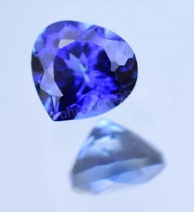 Atemberaubender Edelstein 3,70 kt natürlicher königsblauer Saphir Birne FL zertifiziert - Bild 1 von 6