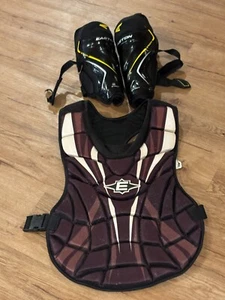 ~~Easton Youth Baseball Catchers Shin Guards & Chest Intermediate - Picture 1 of 4