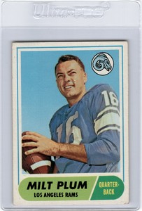 1968 Topps #104 Milt Plum  Los Angeles Rams NFL Vintage Football Card