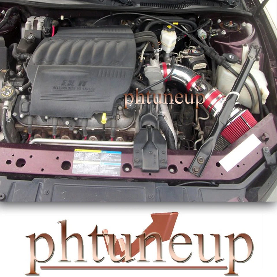 红色 2006 - 2009 雪佛兰 MONTE CARLO IMPALA 5.3 5.3 升 V8 空气输入套件 + 红色过滤器 — 第 1/1 张图片