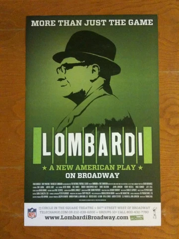 Vince LOMBARDI Window Card Poster NFL GREEN BAY PACKERS -- MINT Cover